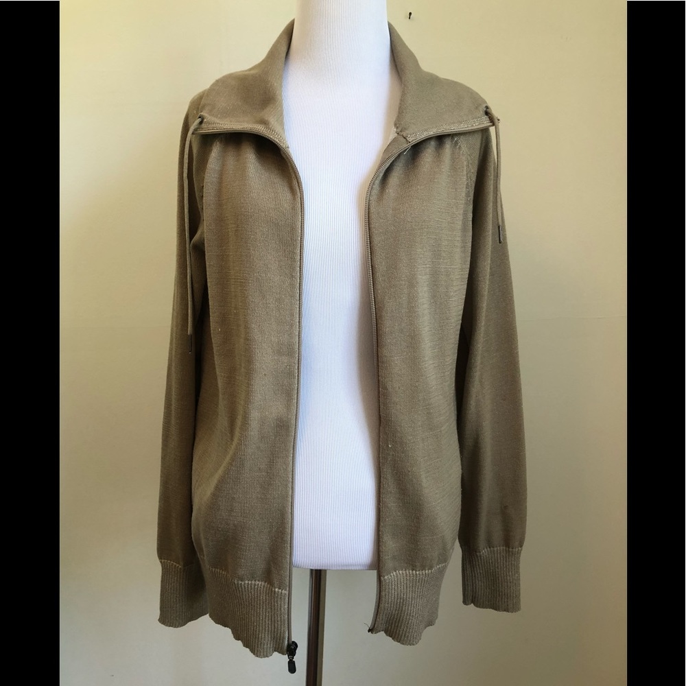 Exofficio Zip Up Sweater Cardigan - Size Small Tan